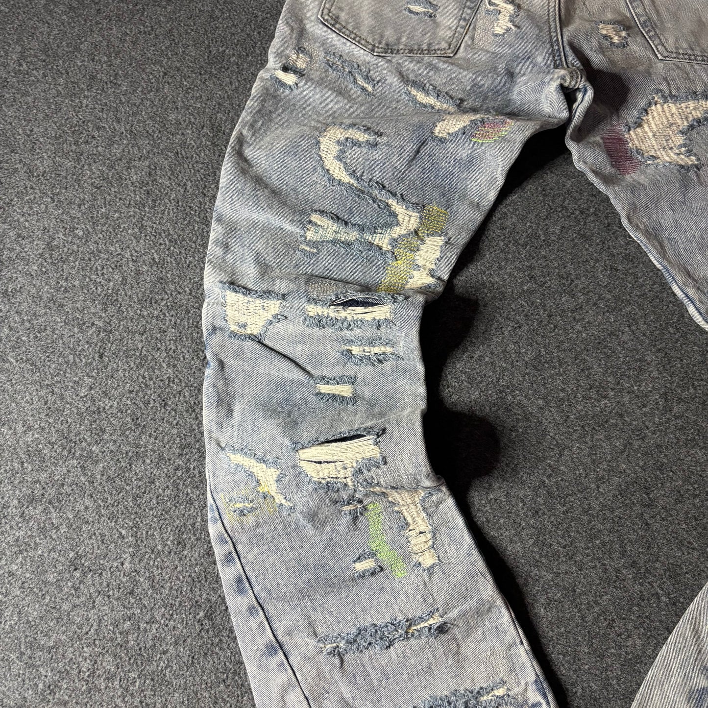 MNML flared reconstructed denim heavy jeans