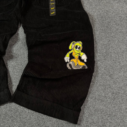 A Lab mega rave black corduroy pants