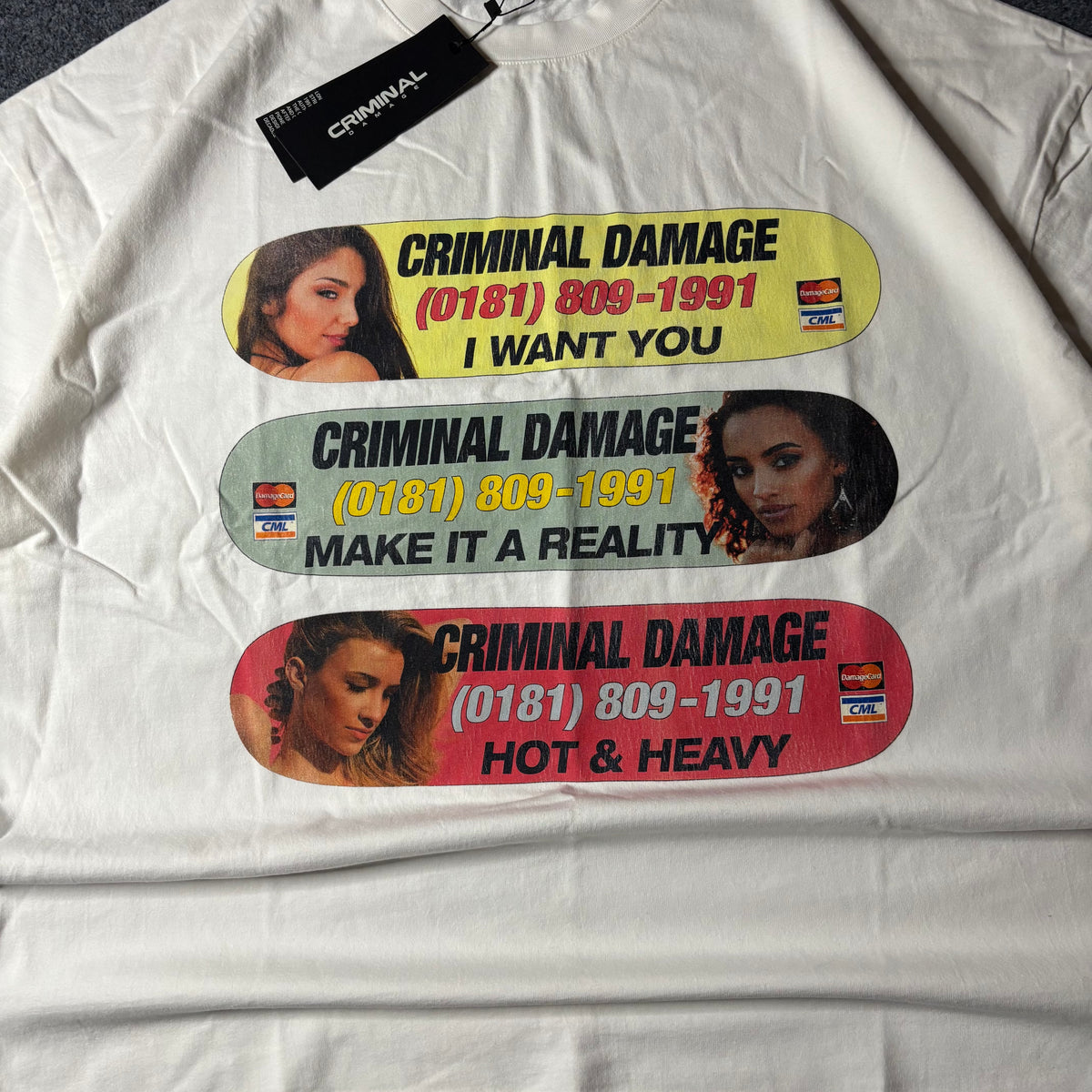 Criminal damage hotline reality tee