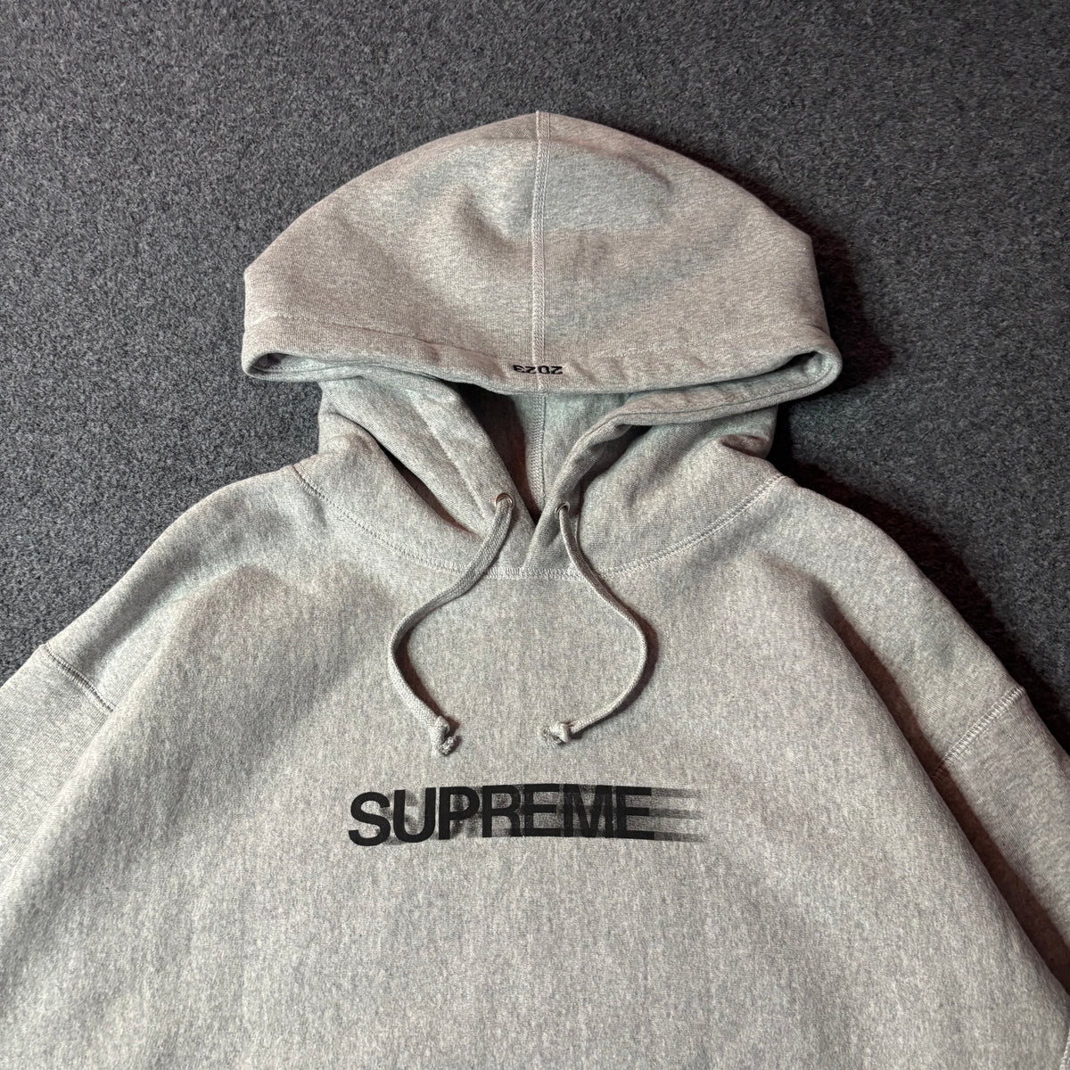 Supreme Motion Logo grey hoodie SS23