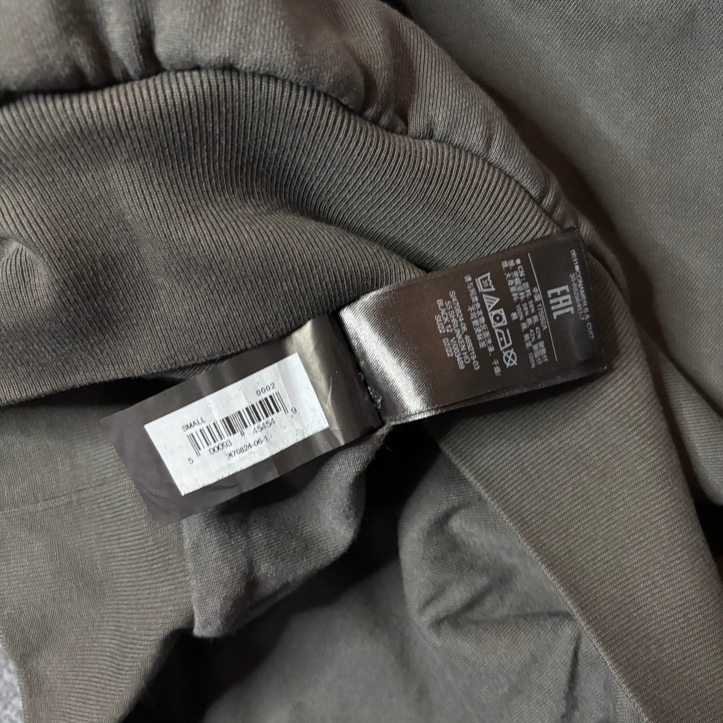 Yeezy x Gap shrunken hoodie grey