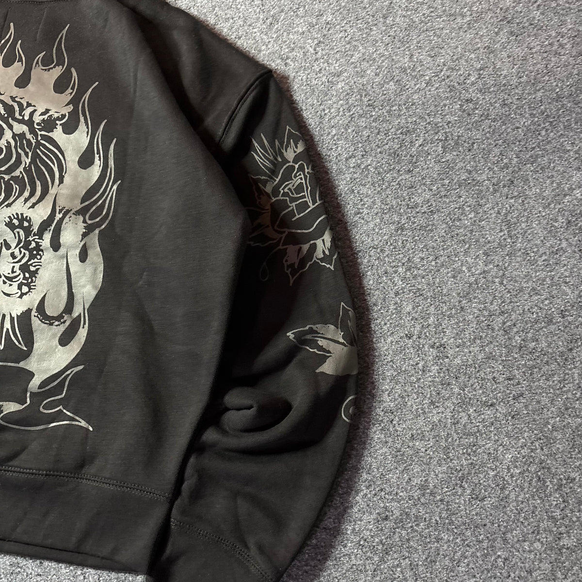 Ed Hardy LKS skull boxy zip hoodie