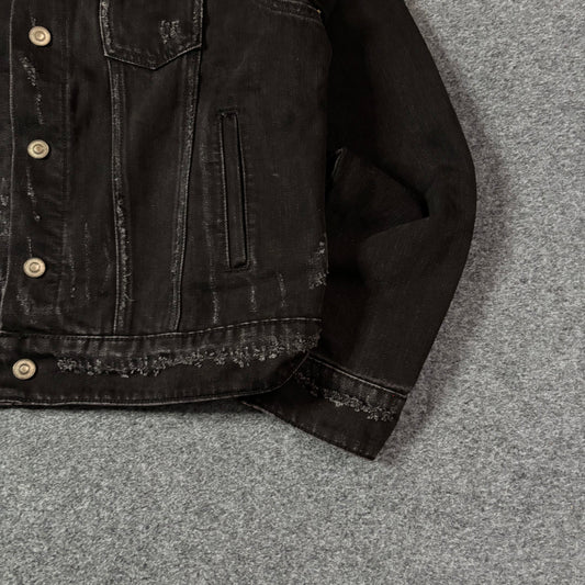 Mnml reversible paisley trucker jacket