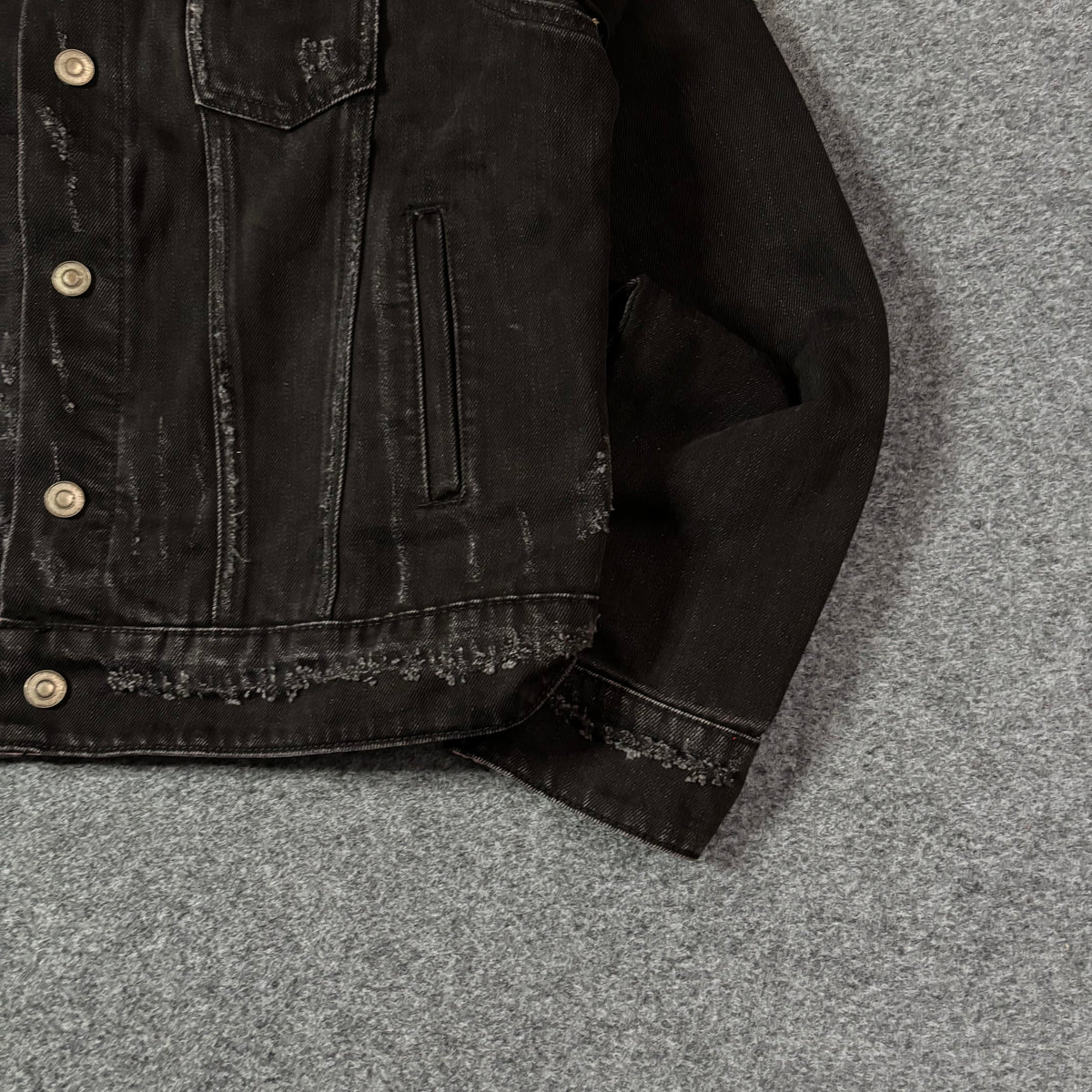 Mnml reversible paisley trucker jacket