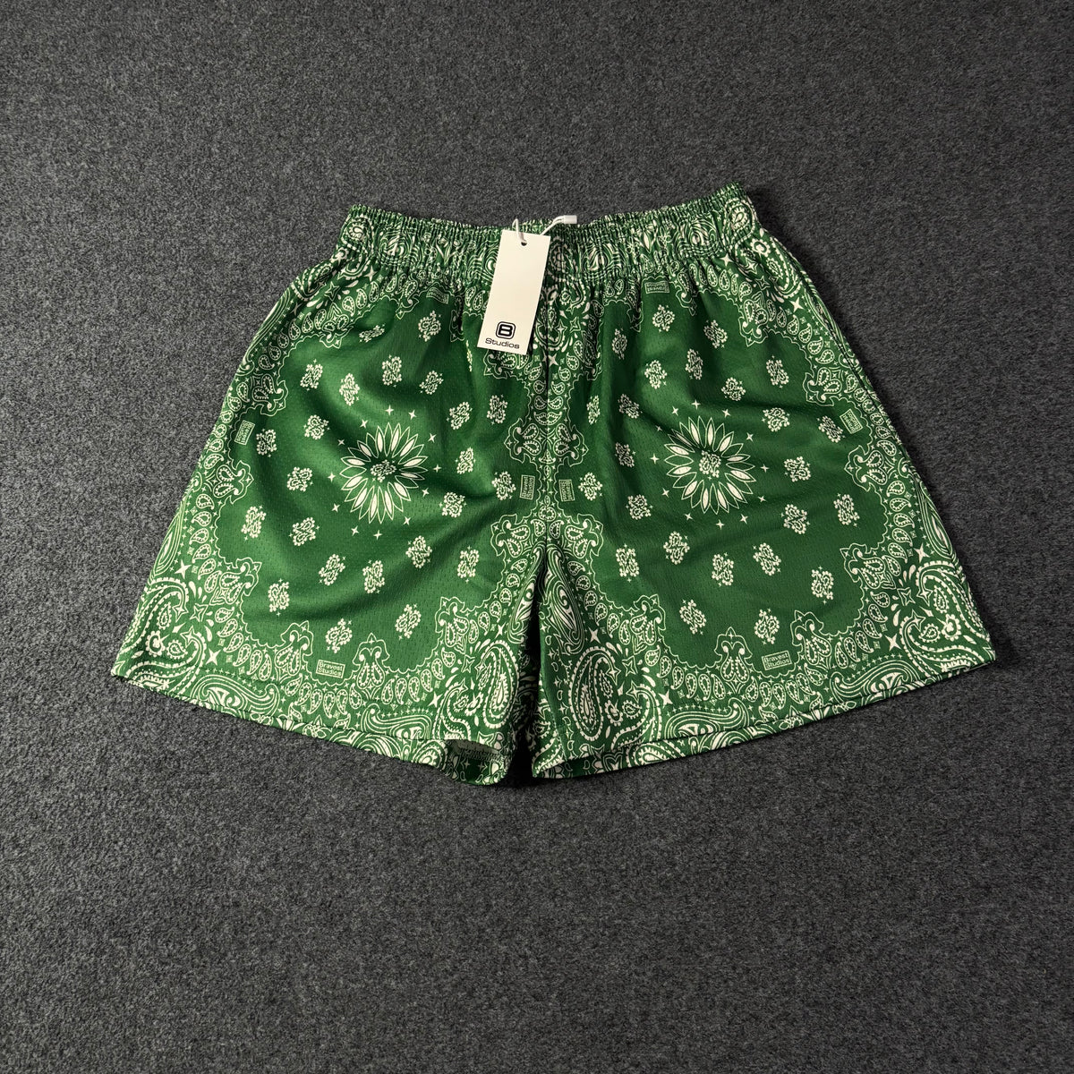 Bravest studios paisley green mesh shorts