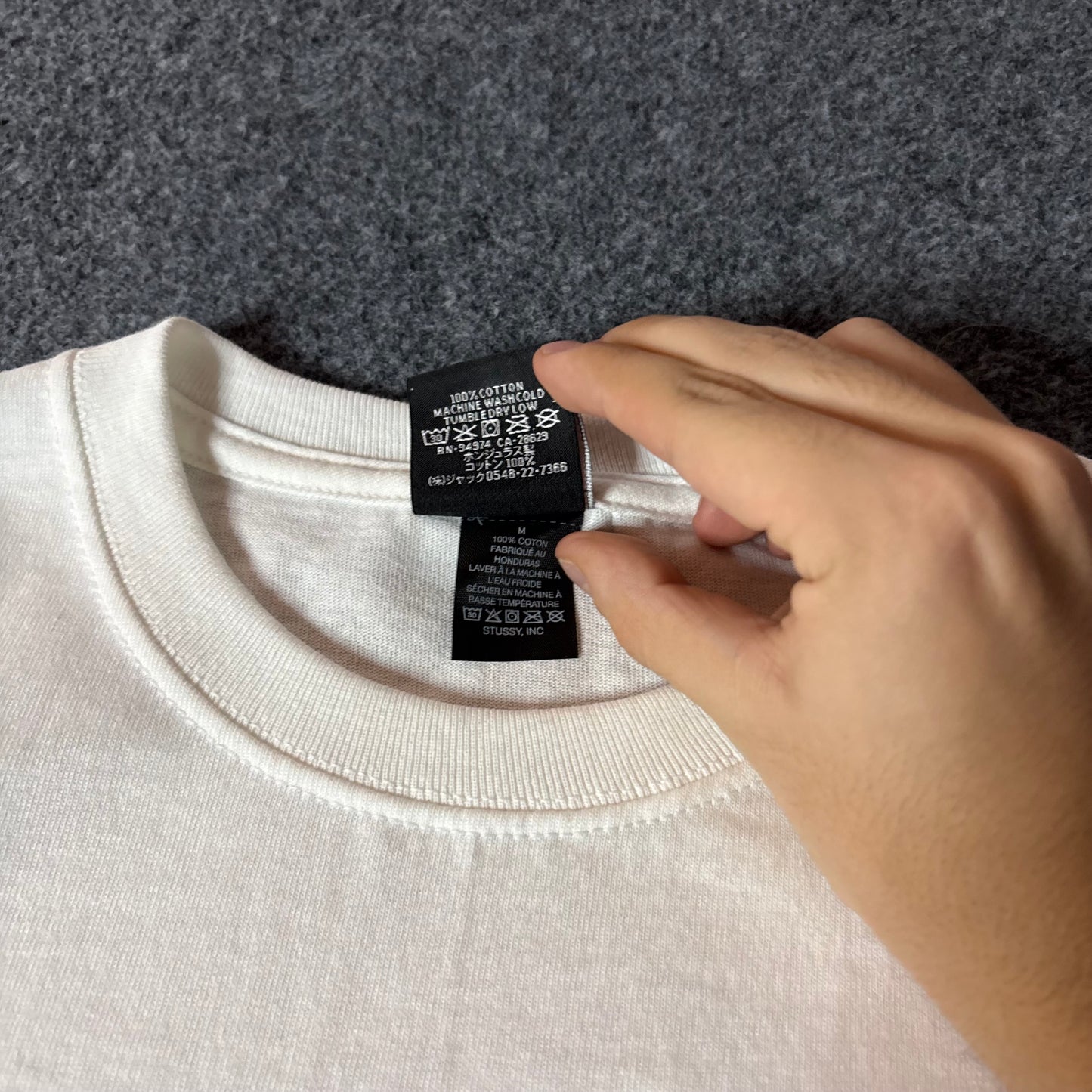 Stussy tough gear white tee