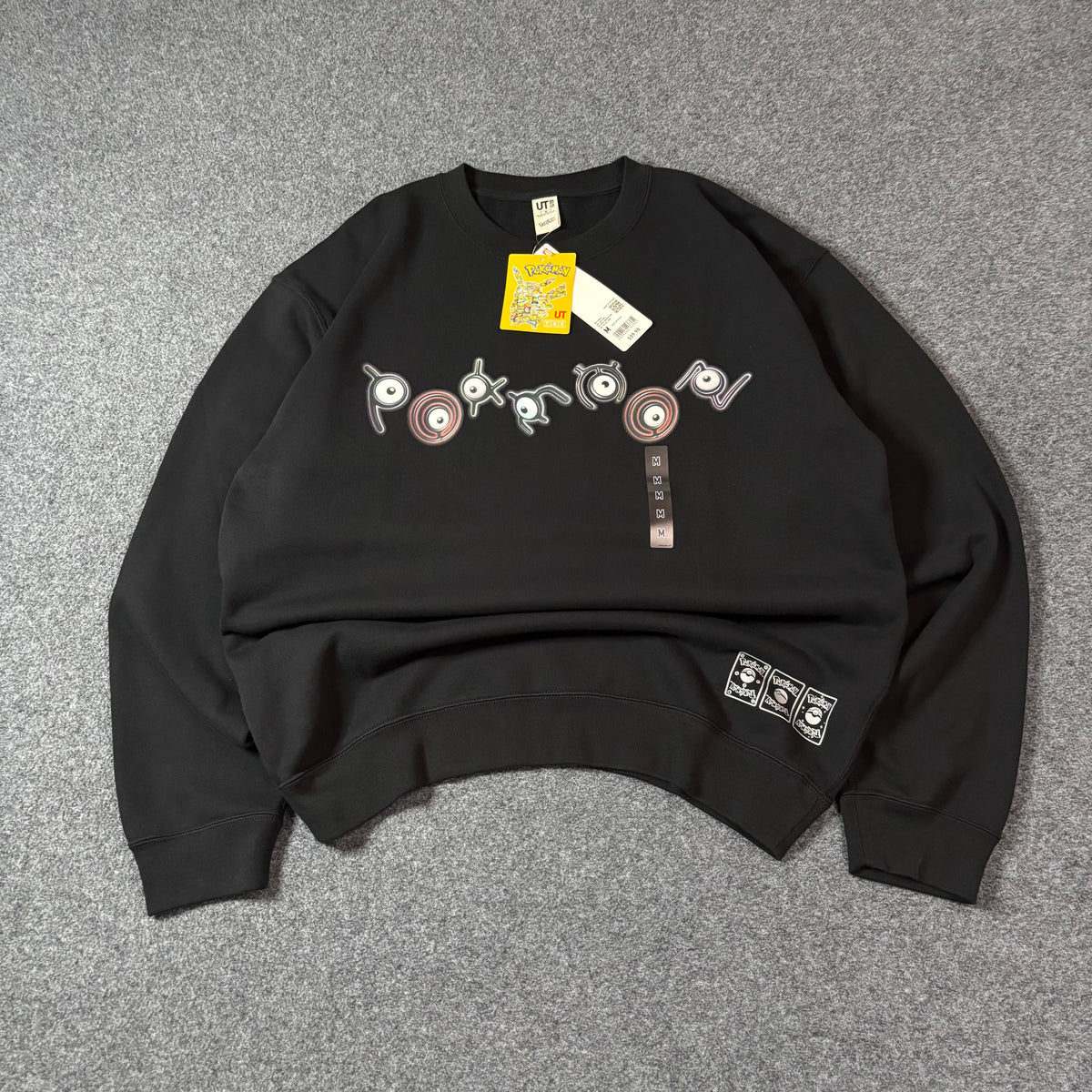 Uniqlo x Pokemon unown crewneck black