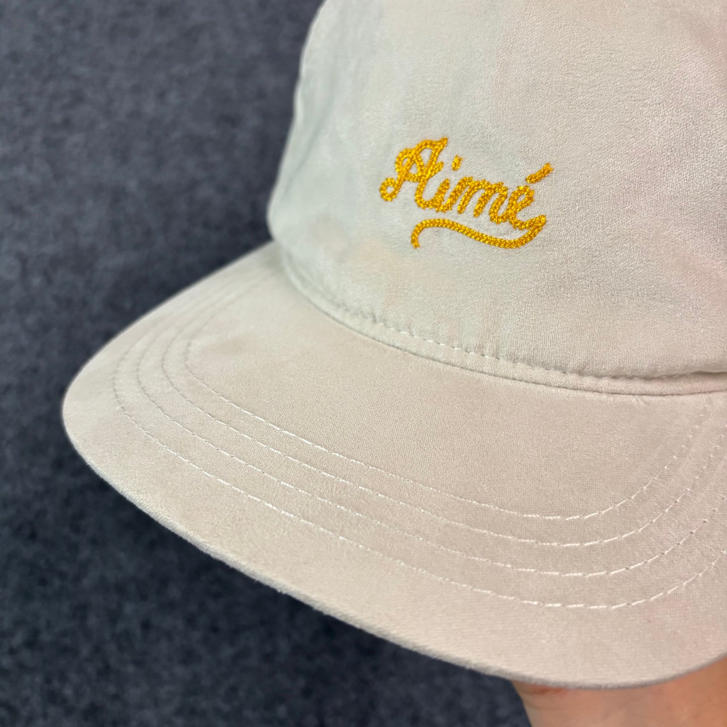 Aime Leon Dore stitch cap silver brich