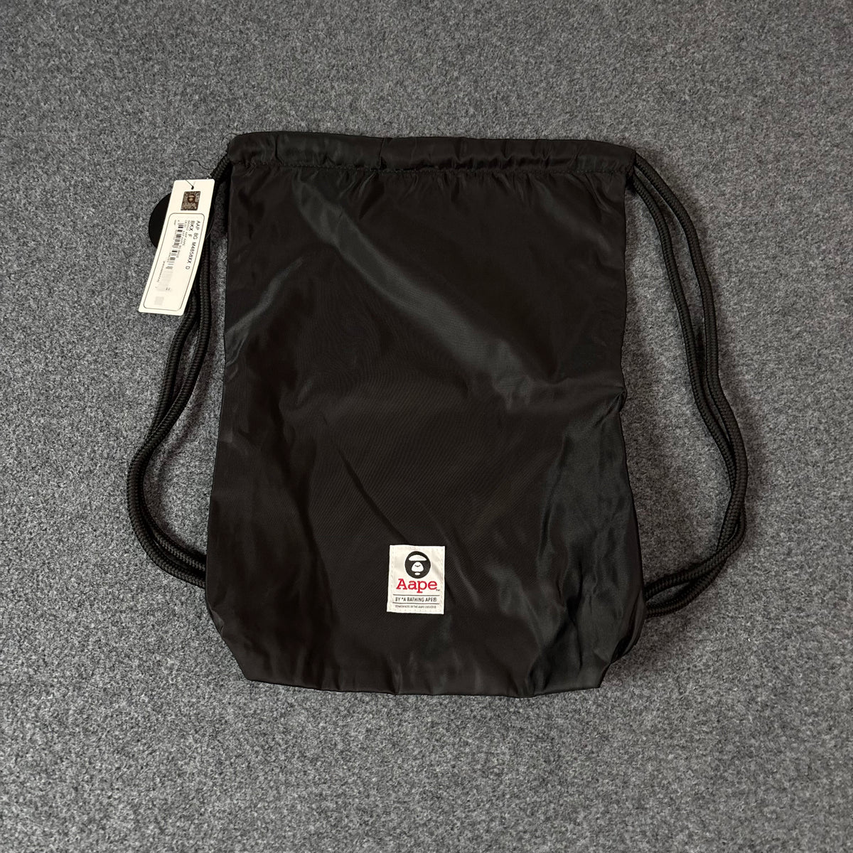 Aape drawstrings bag black