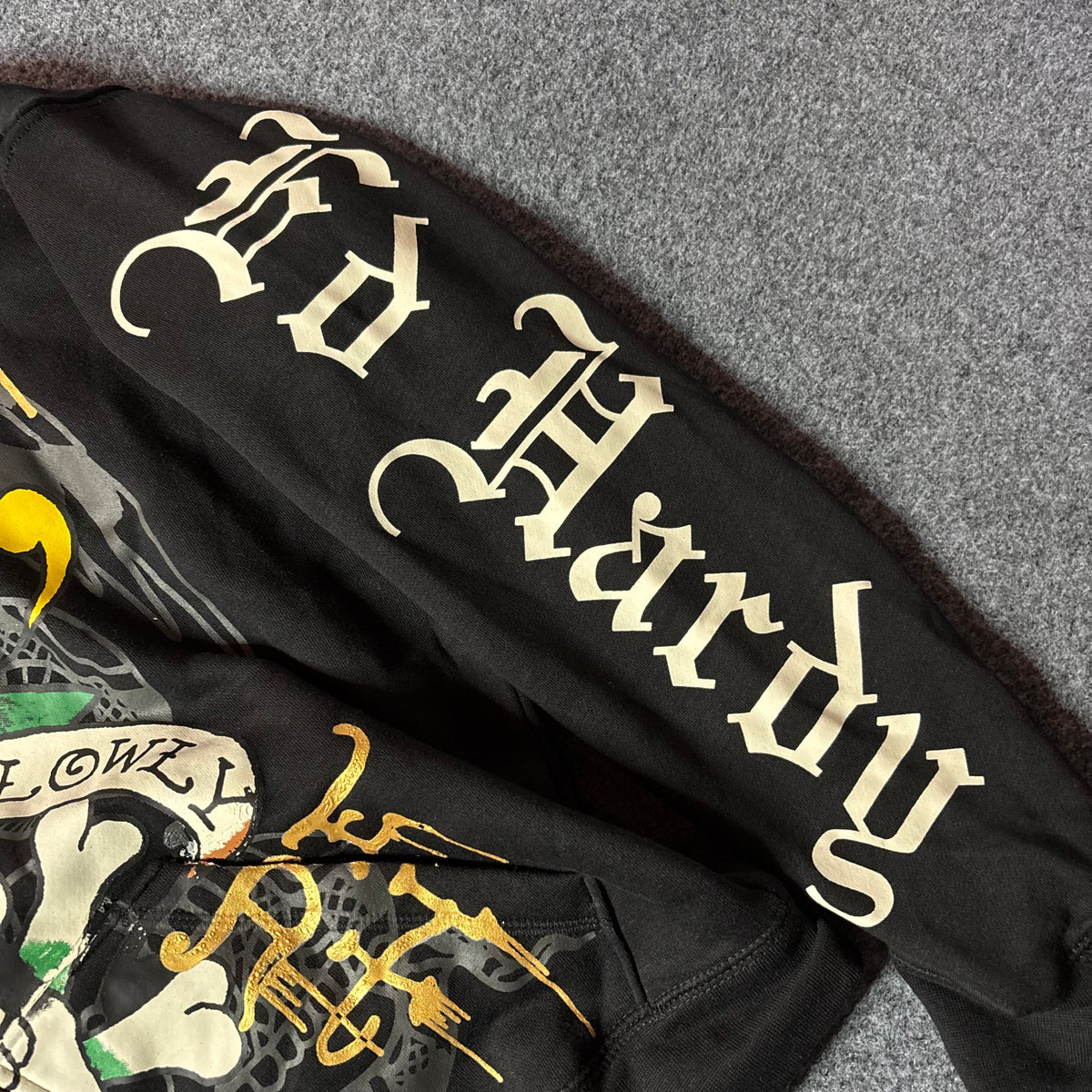 Ed Hardy LKS skull boxy zip hoodie