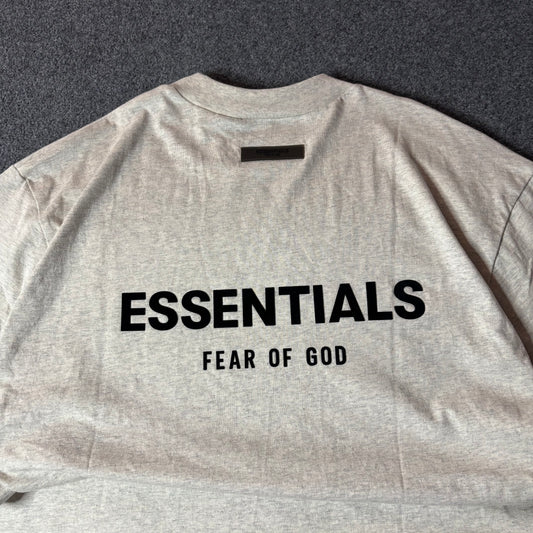Essentials light oatmeal tee