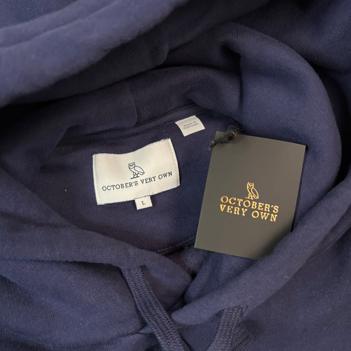 October Very Own (OVO, Drake Brand) peacoat pull over hoodie navy