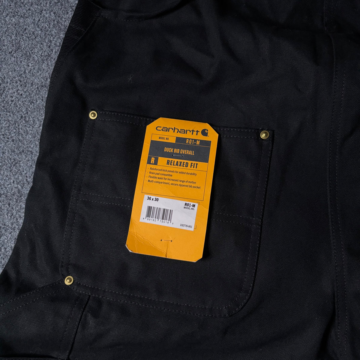 Carhartt double knee black overall