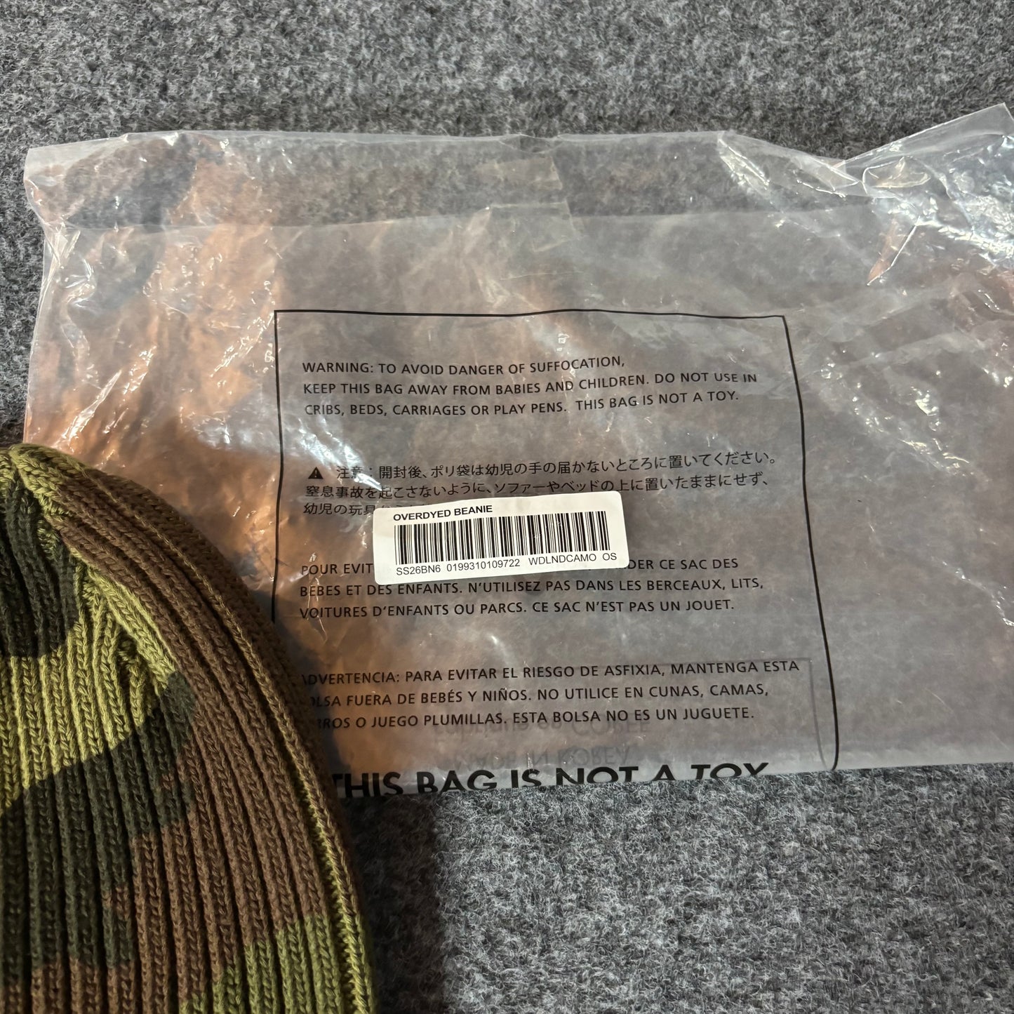Supreme overdyed woodland camo beanie