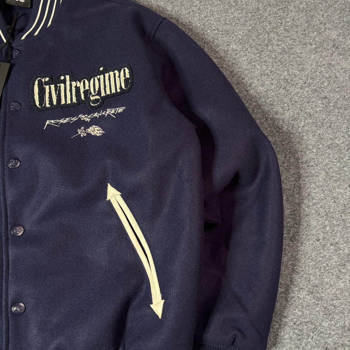 Civil Regime blue varisty jacket