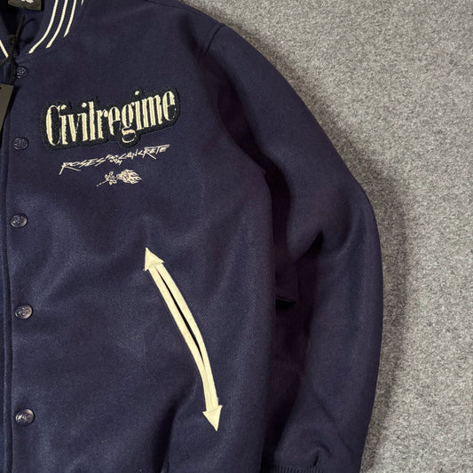Civil Regime blue varisty jacket