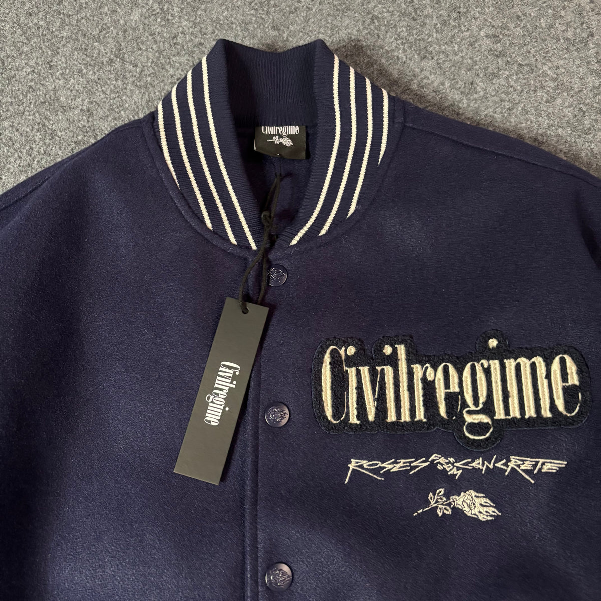 Civil Regime blue varisty jacket