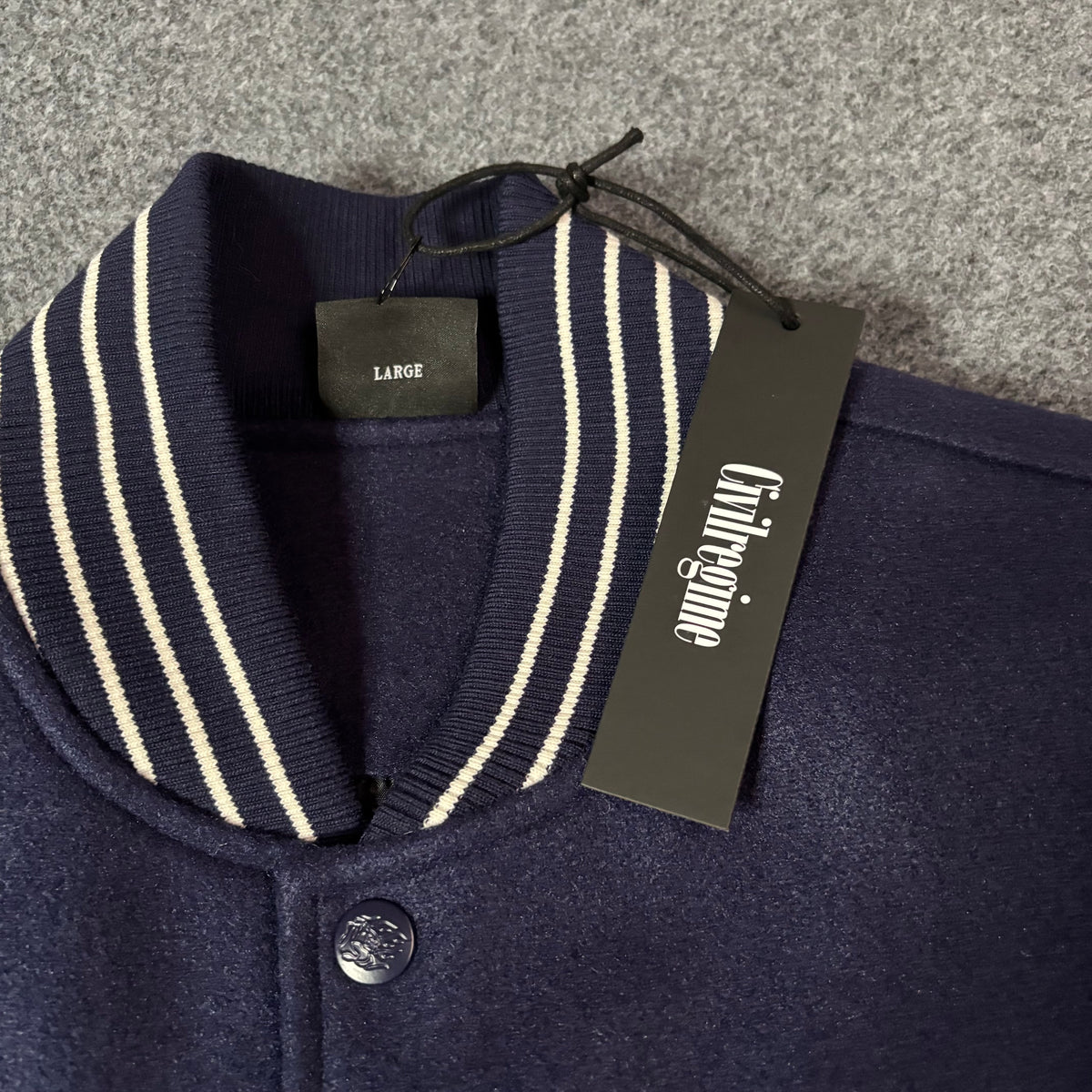 Civil Regime blue varisty jacket