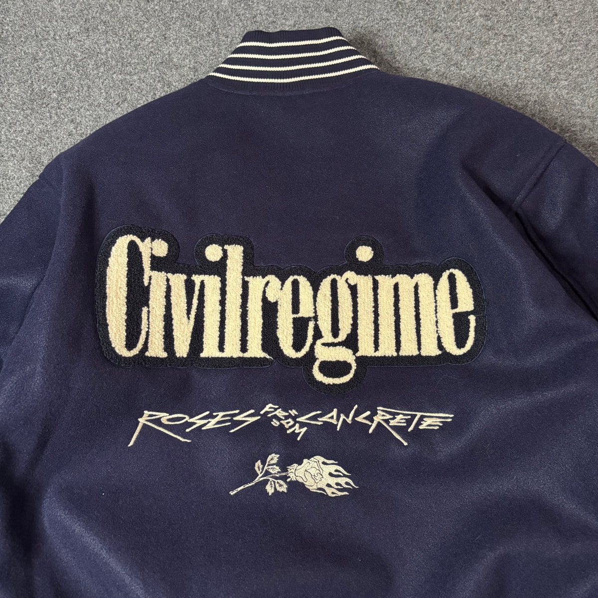 Civil Regime blue varisty jacket