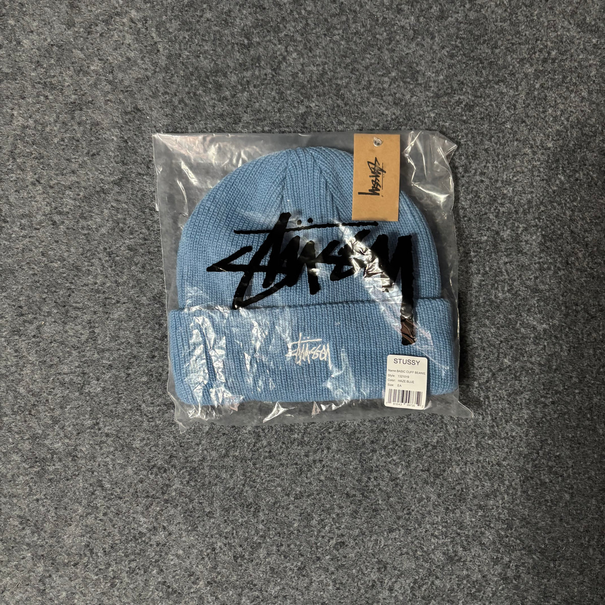Stussy beanie embroidery logo blue