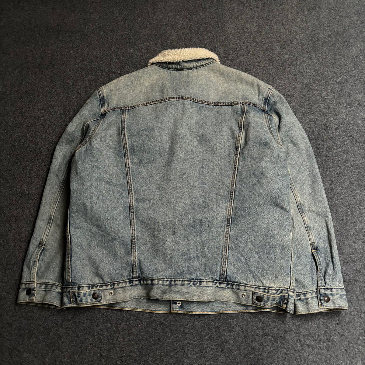Levis fur denim jacket light blue