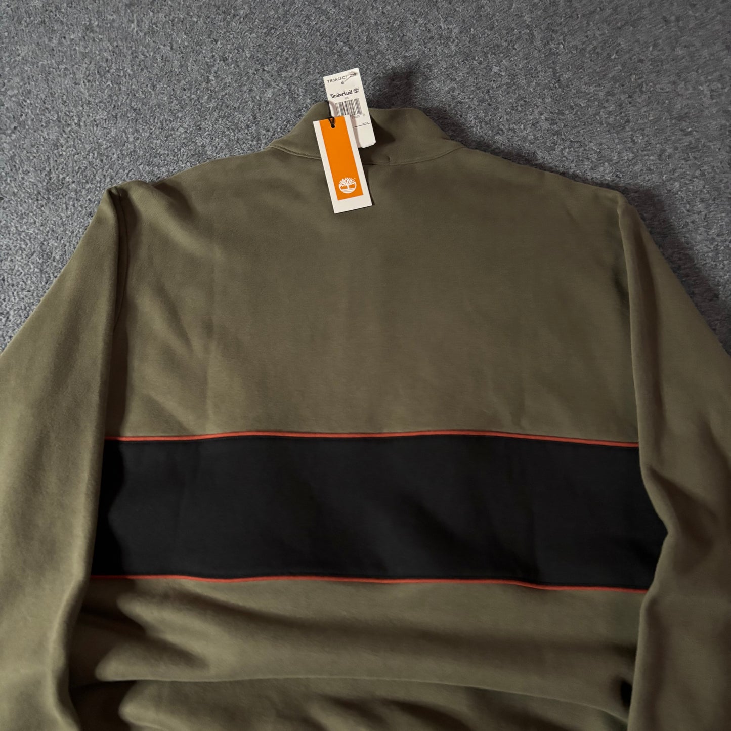 Timberland green logo quarter zip