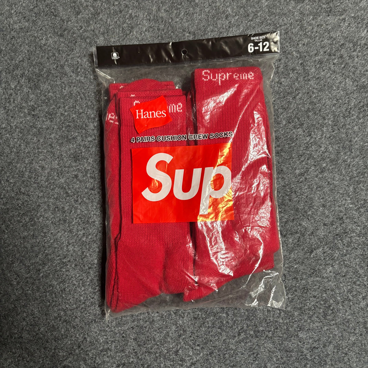 Supreme Socks red