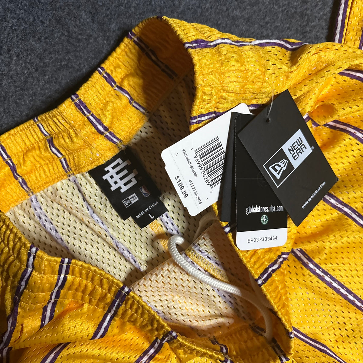 Eric Emanuel x NBA Lakers mesh shorts