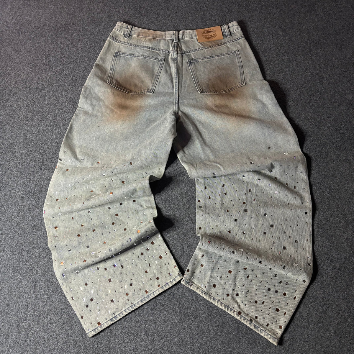 Homme Femme crushed ice light blue denim