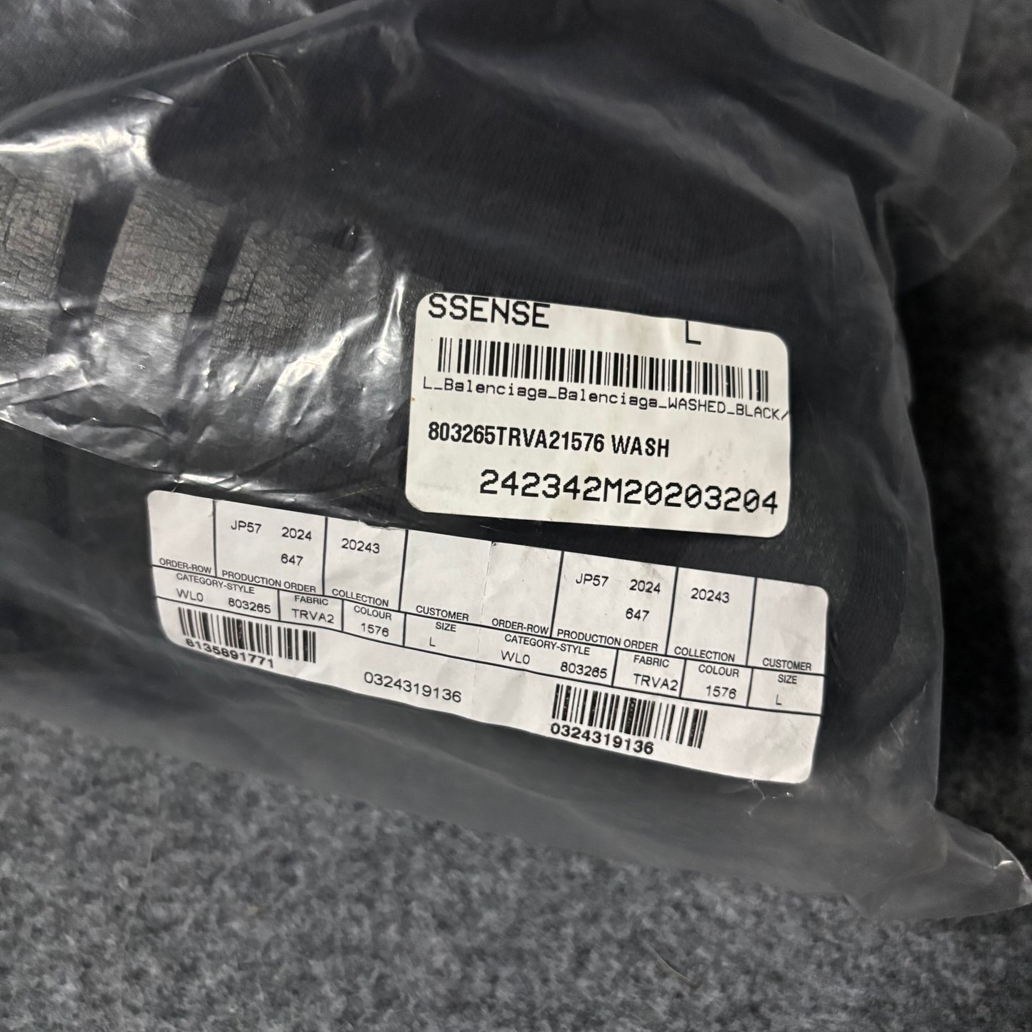 Balenciaga "AGAINELAB" oversized distressed hoodie
