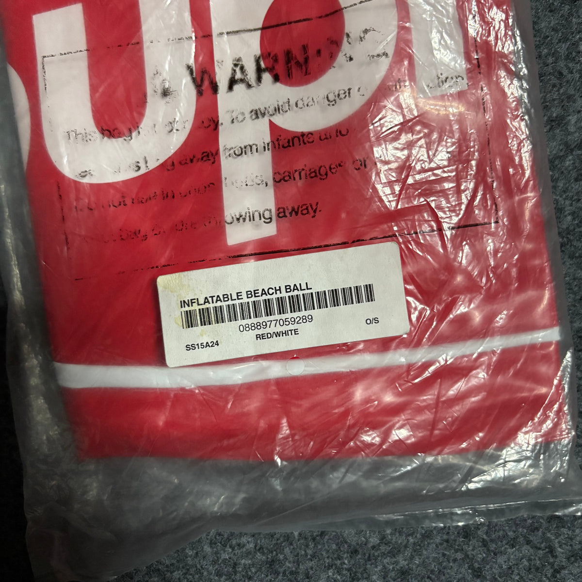 Supreme inflatable beach ball SS15 deadstock