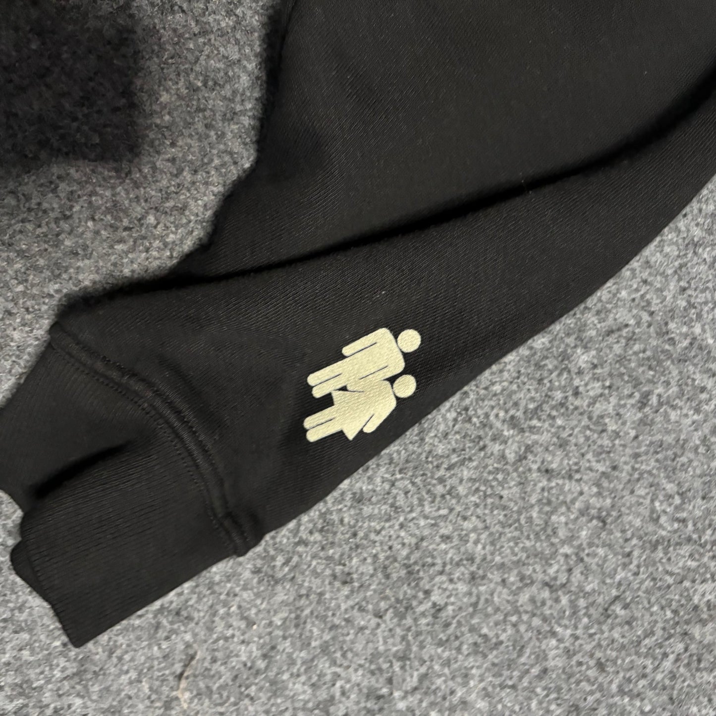 Homme Femme twisted fingers black beige hoodie