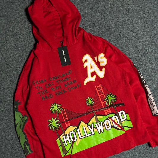 Homme Femme Hollywood hoodie red