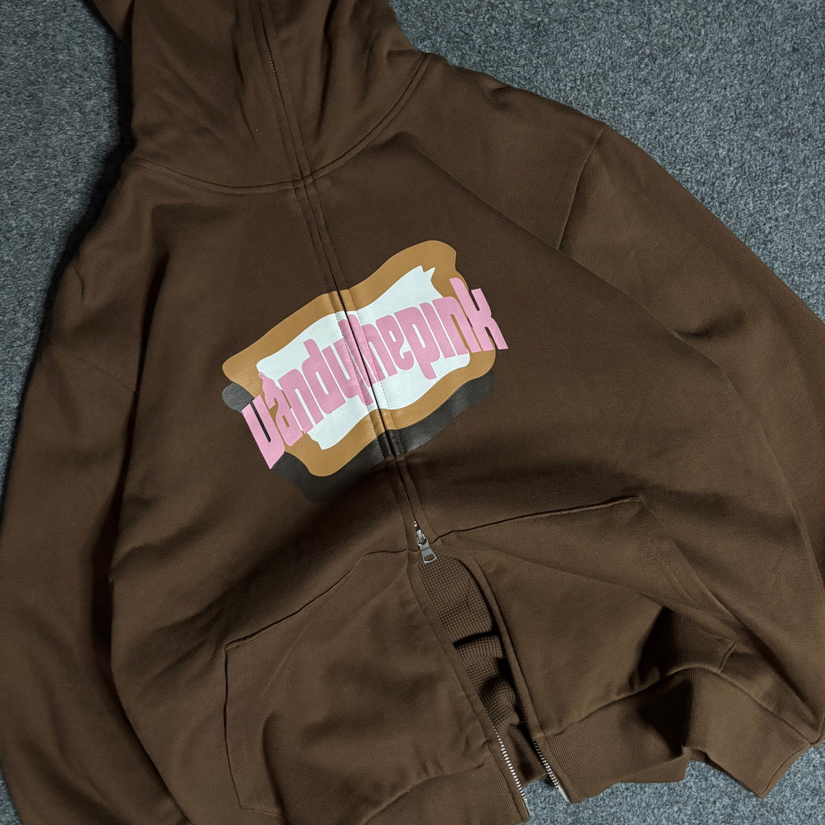Ice cream x Vandy full zip napolitanean hoodie brown