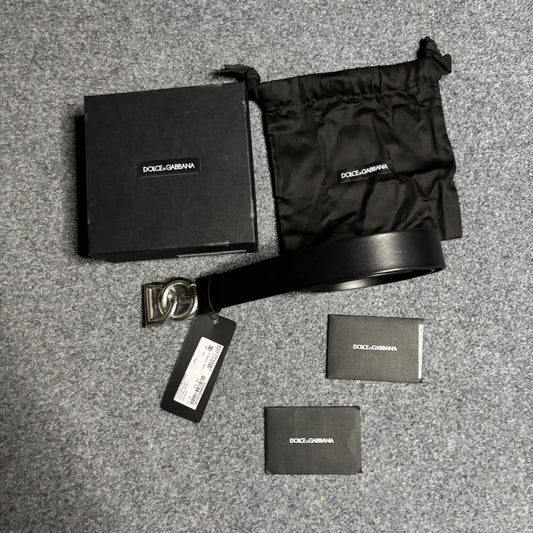 Dolce & Gabanna logo leather belt