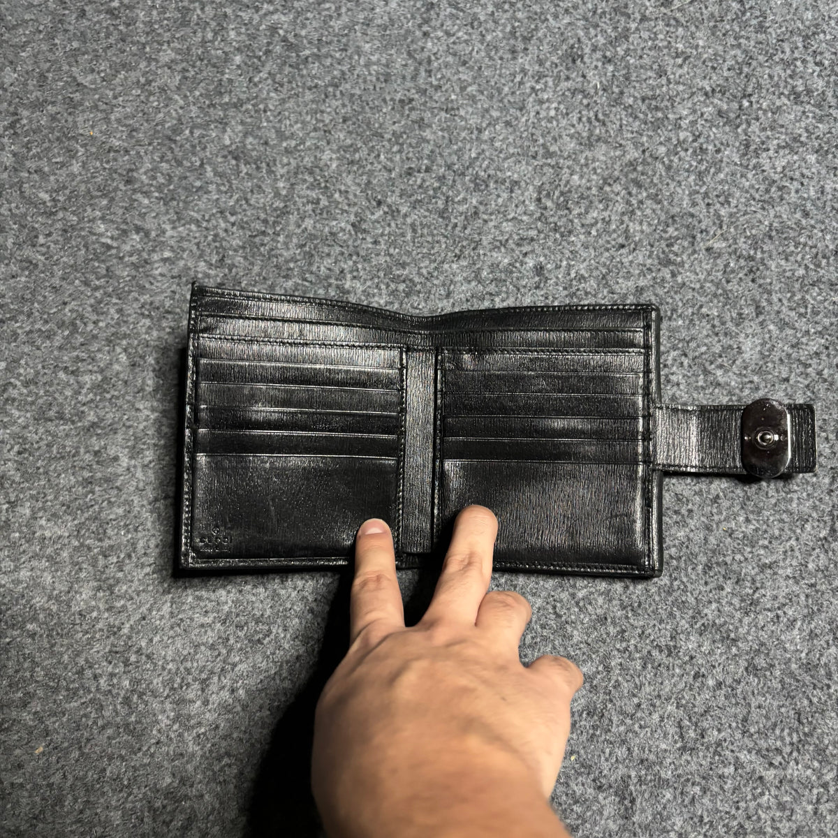 Gucci Tom Ford GG black leather bifold wallet