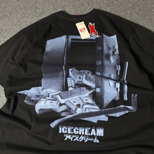 Ice Cream money vault black tee