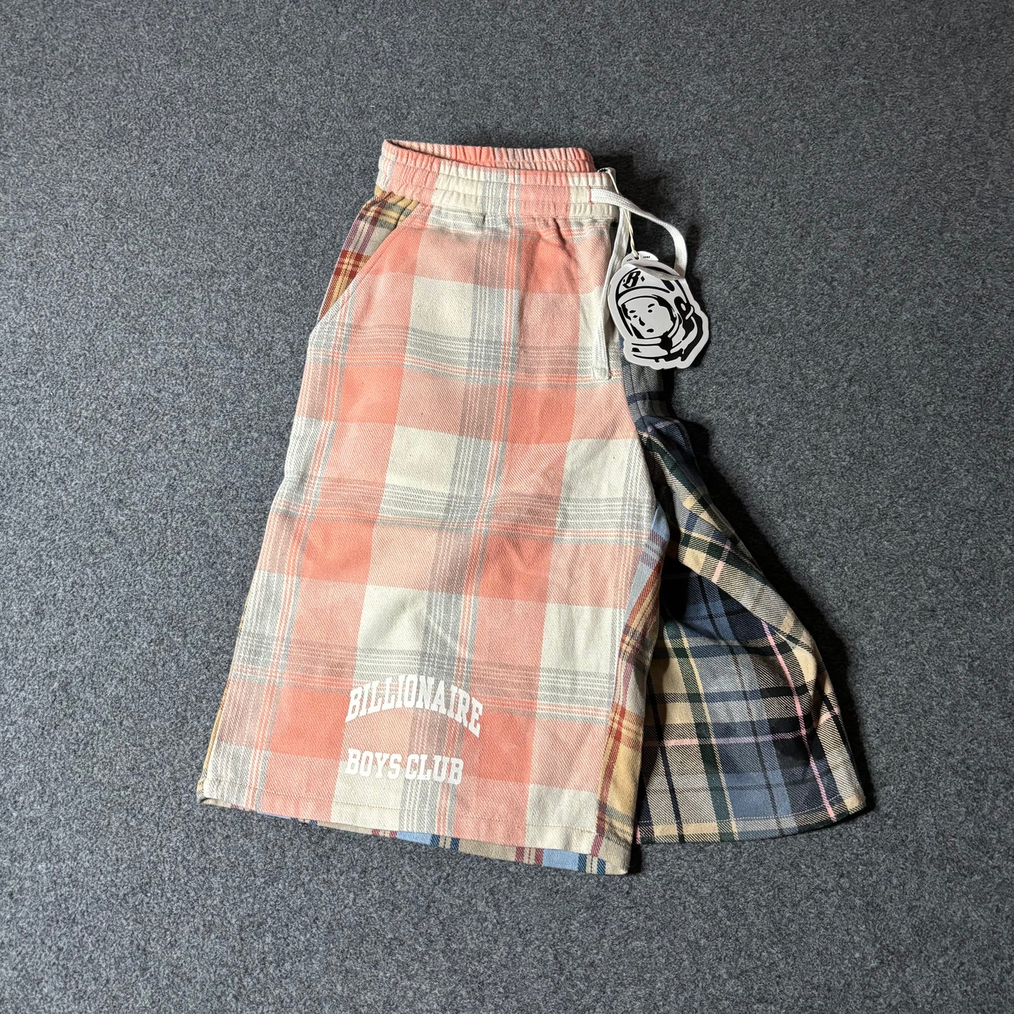 Billionaire Boys Club plaid multi color sweat shorts