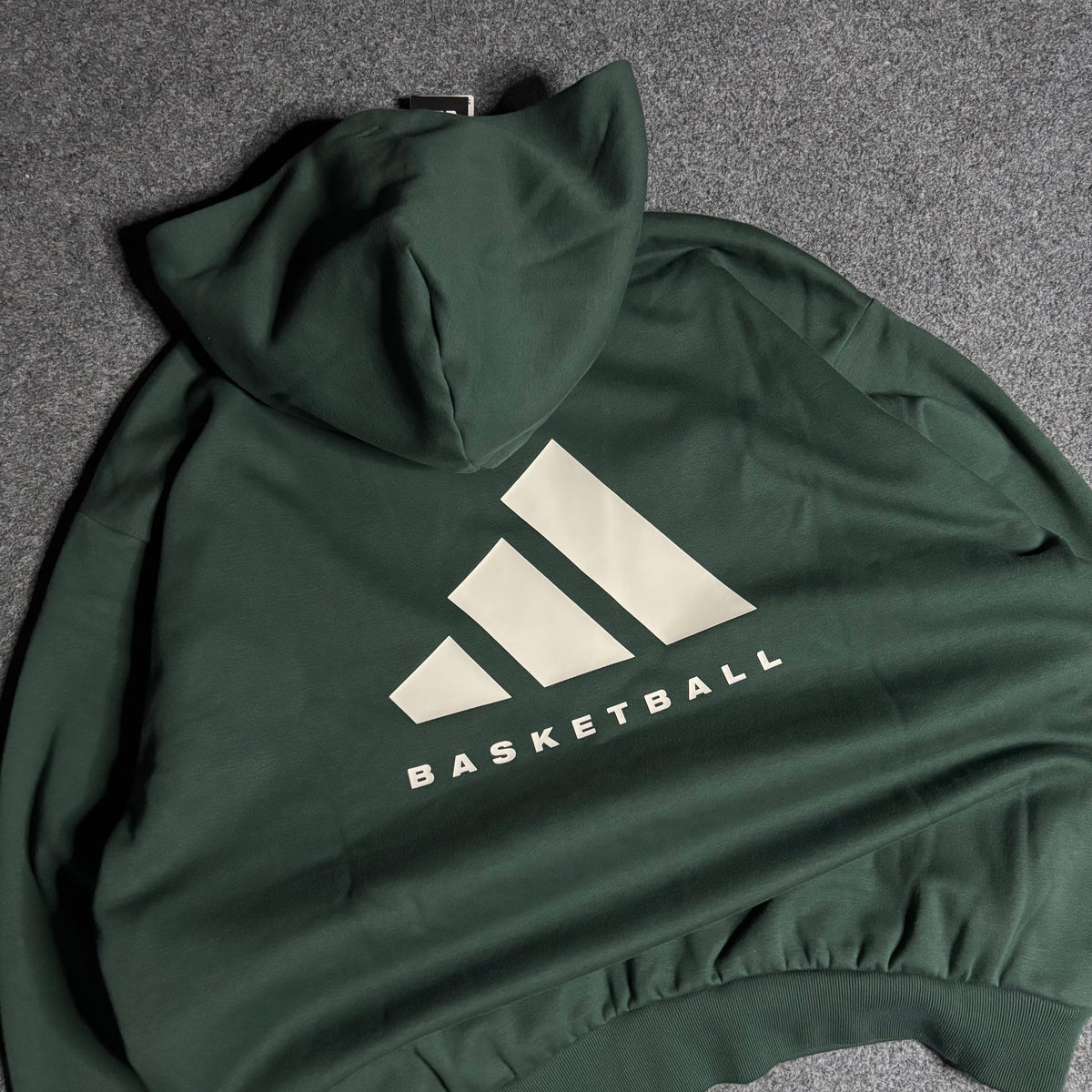 Adidas basketball one fl hoodie mineral green