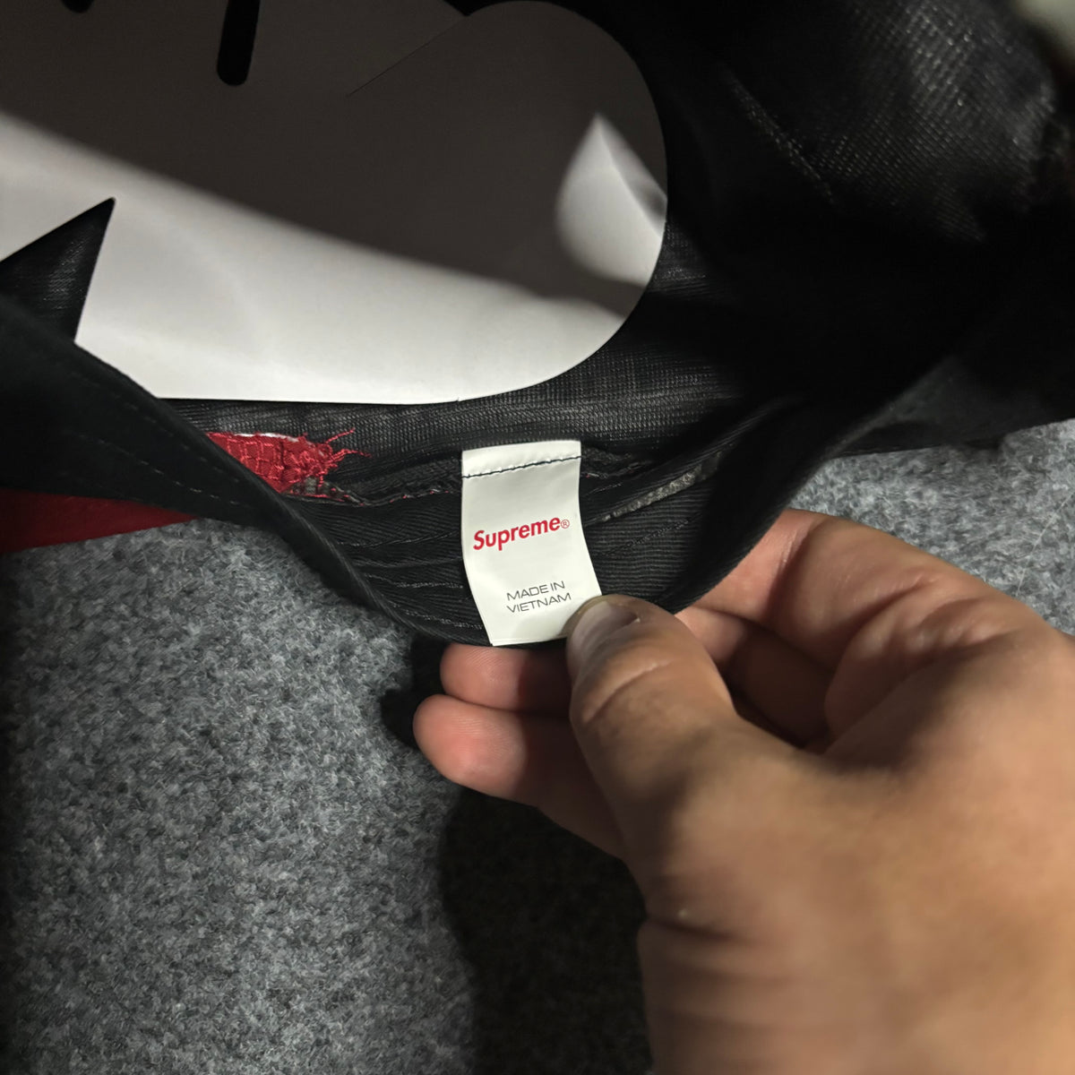Supreme goretex camp cap red
