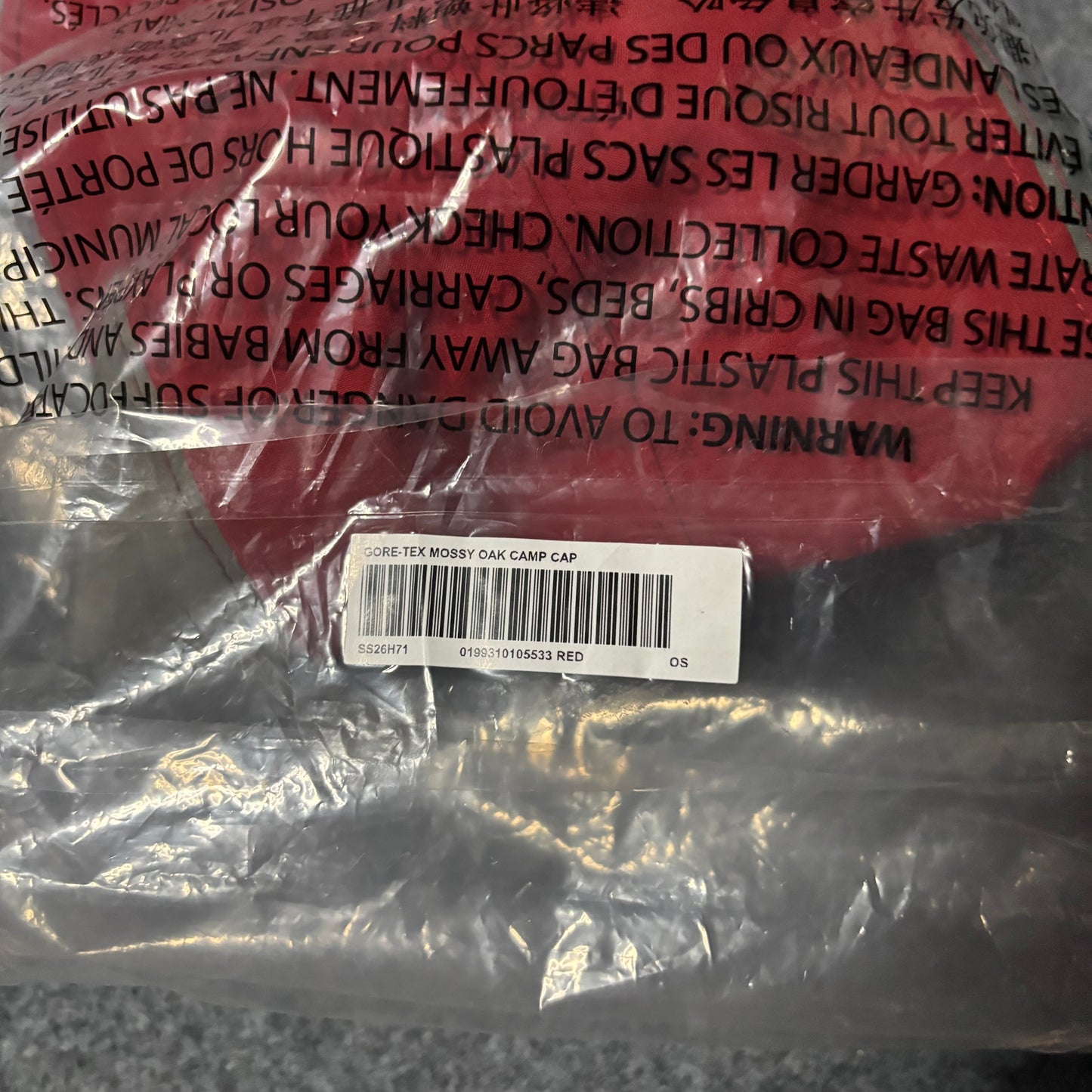 Supreme goretex camp cap red