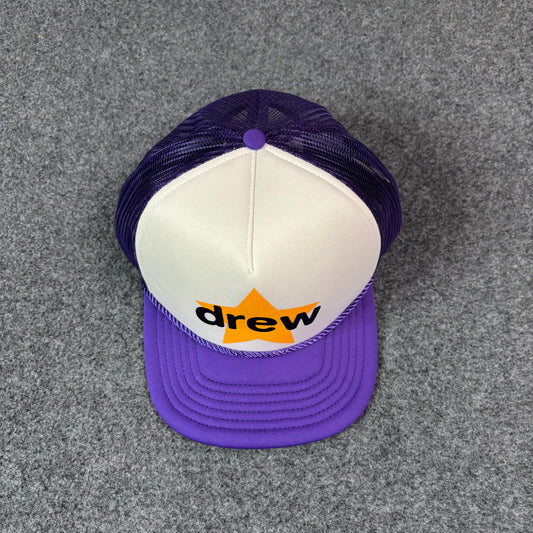 Drew House star purple trucker hat