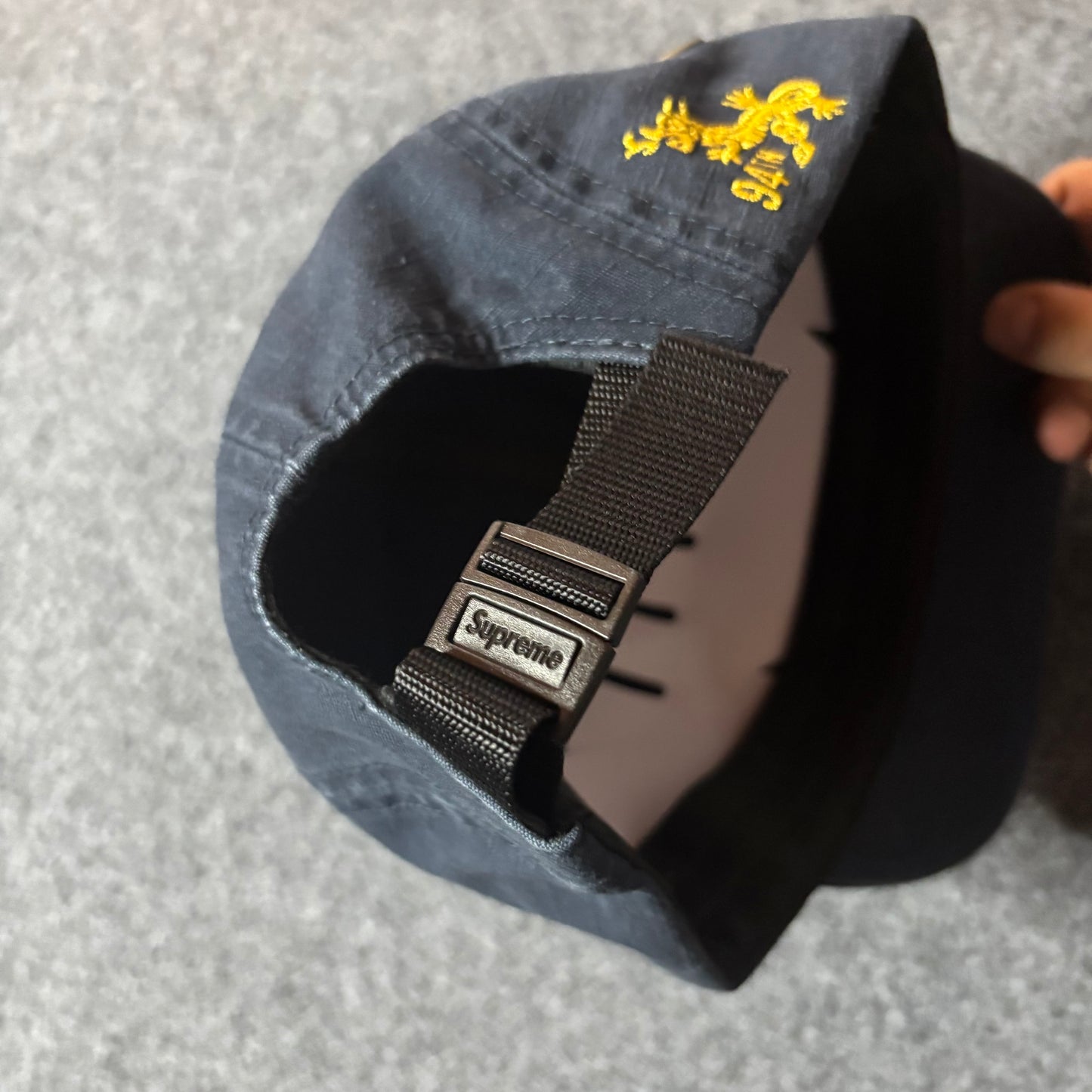 Supreme Military Camp Cap golden dragon navy