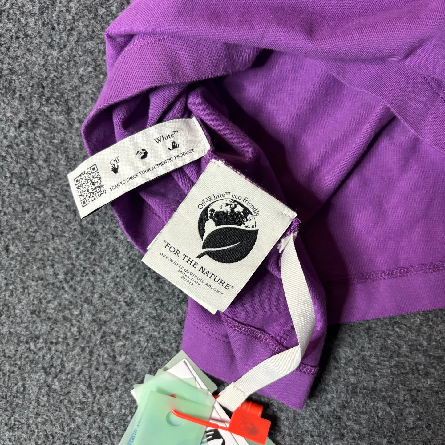 Off White orchid white hand arrow slim s/s tee