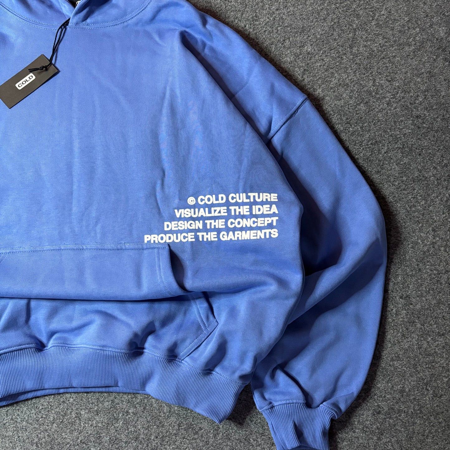 Cold Culture visualice hoodie saphire blue