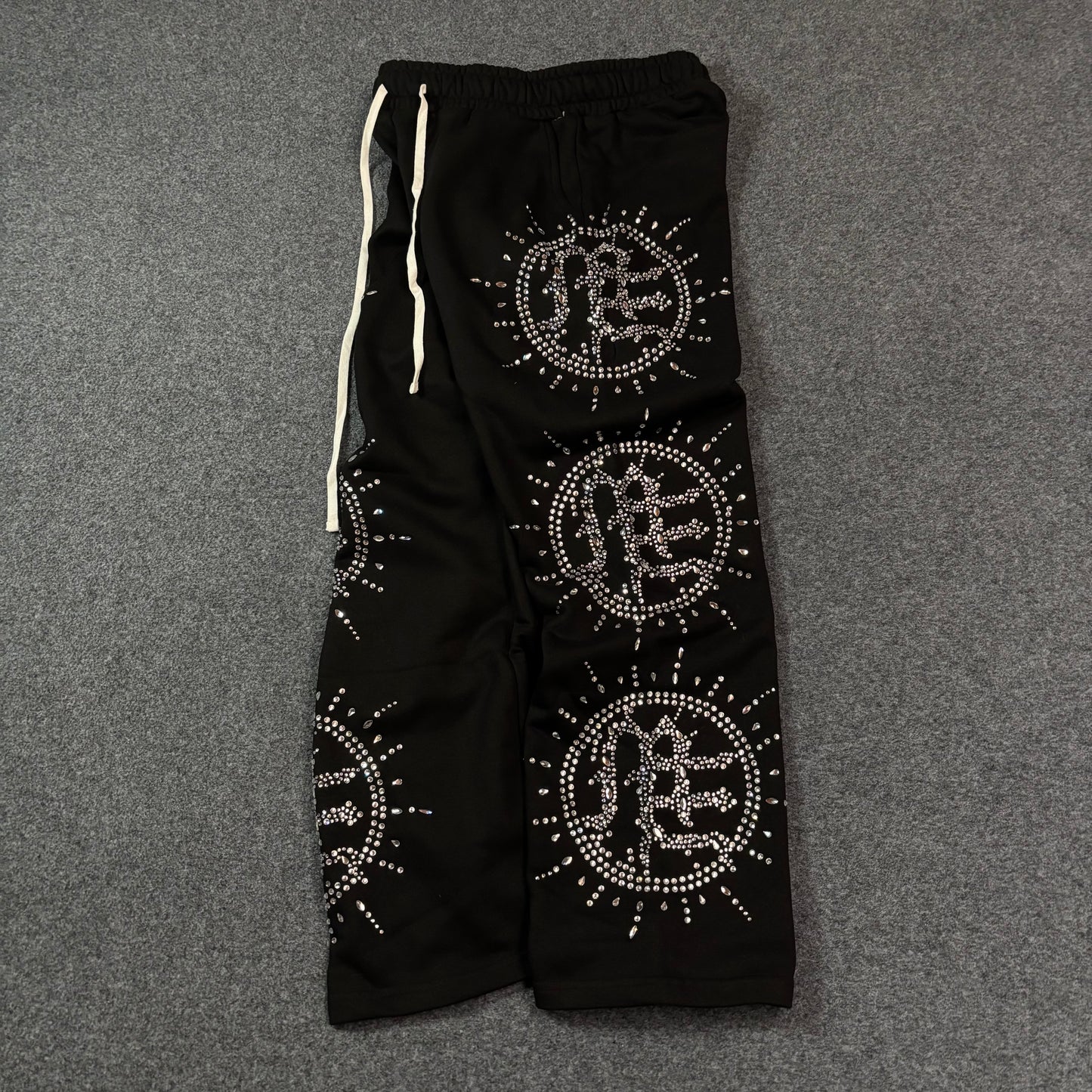 Mixed Emotions rhinestone embellishment track pant