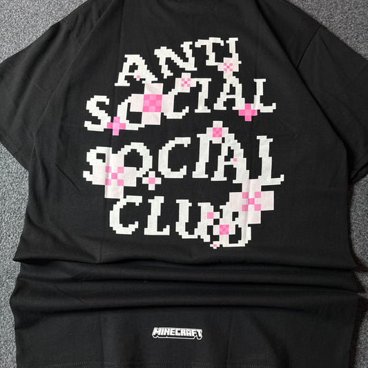 Anti Social Social Club x Minecraft black tee