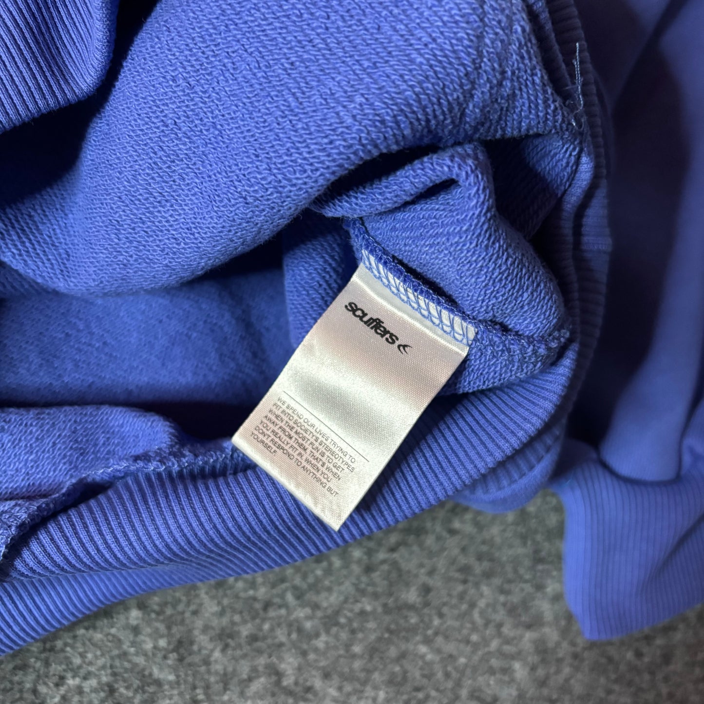 Scuffers with love sign hoodie blue