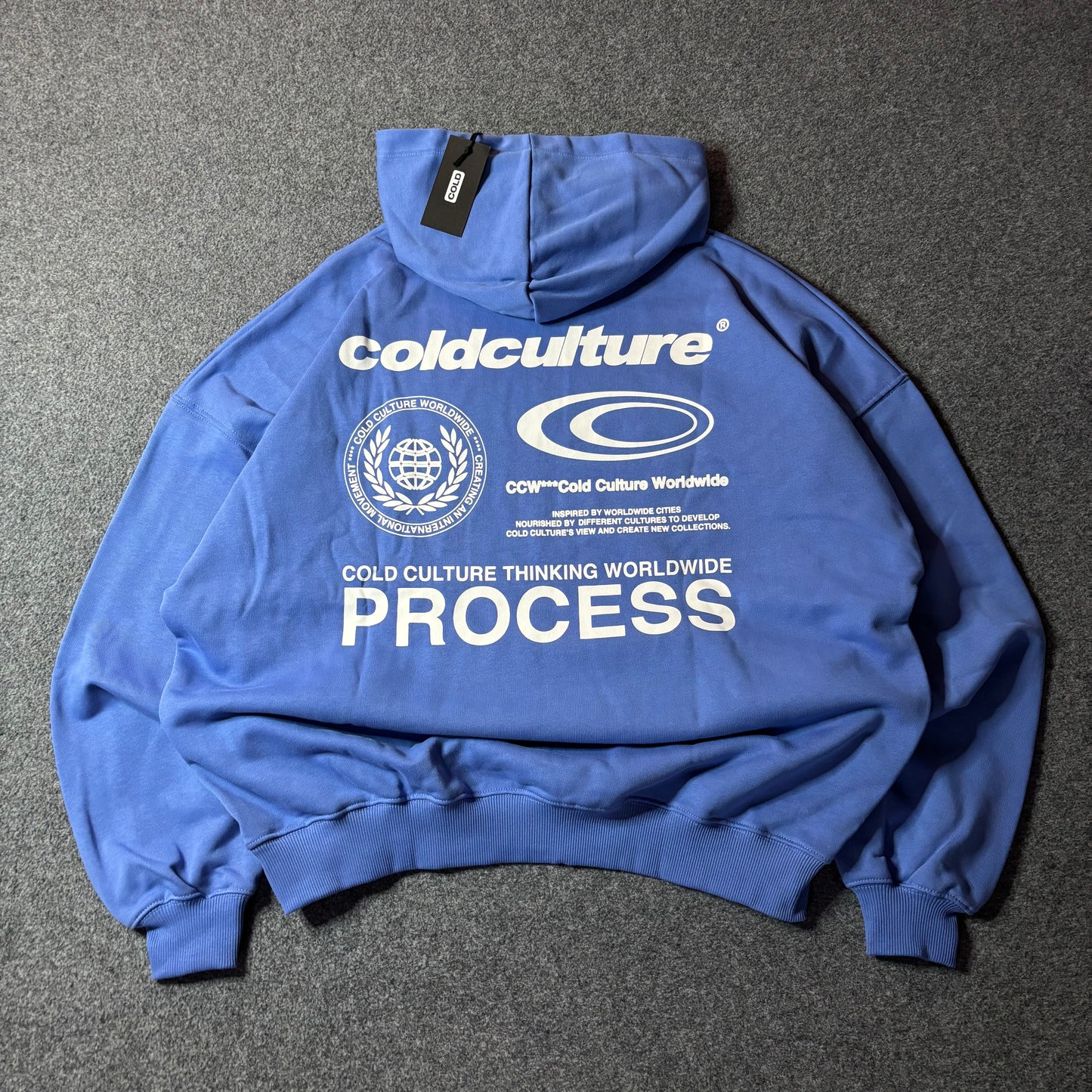 Cold Culture visualice hoodie saphire blue