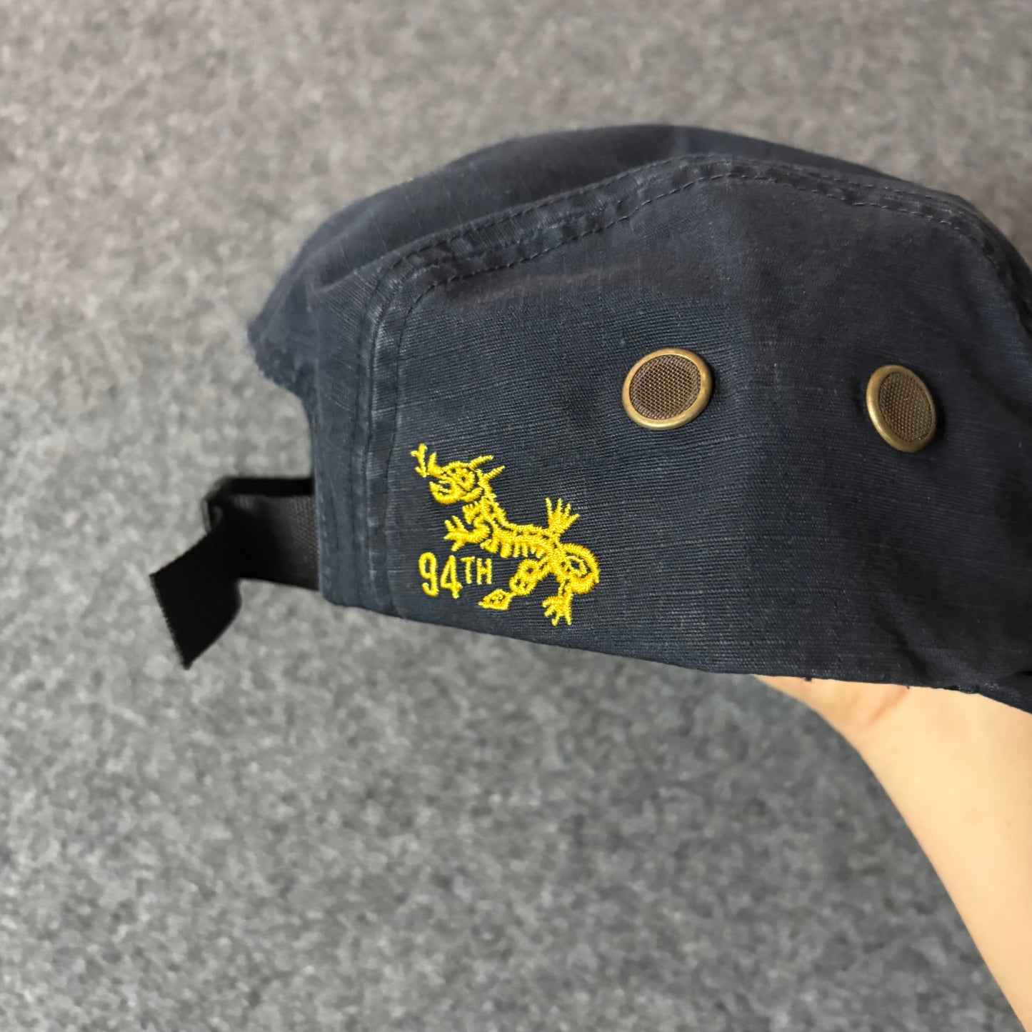 Supreme Military Camp Cap golden dragon navy
